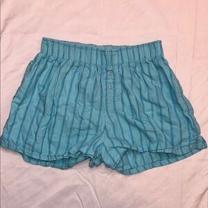 Target Colsie Boxer-Style Blue Striped Sleep Shorts